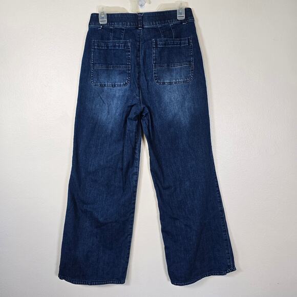 Democracy Ab Solution Jeans Women's 8 Skyrise Tulip Hem Wide Leg Casual Comfort - Picture 2 of 8